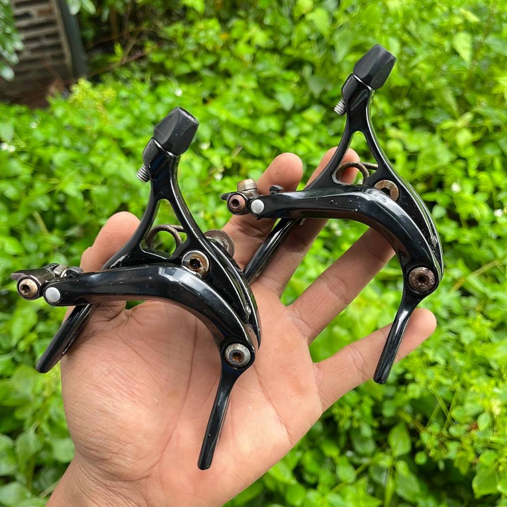 U brake rem sepeda alloy medium sepeda balap vintage jadul sepasang lengkap