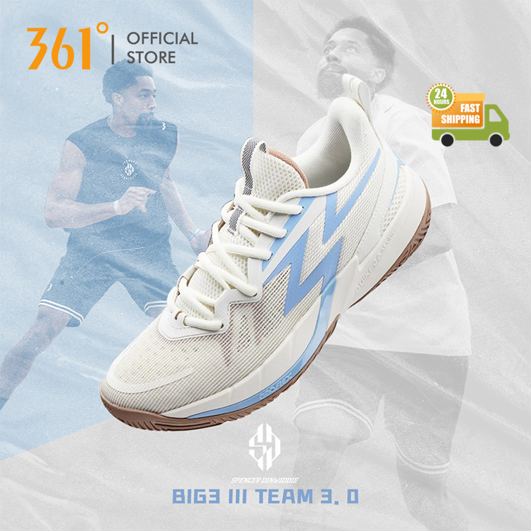 361 Degrees BIG3 Team 3.0  Men Basketball Shoes Wear-Resistant Non-Slip Breathable Training | Sepatu