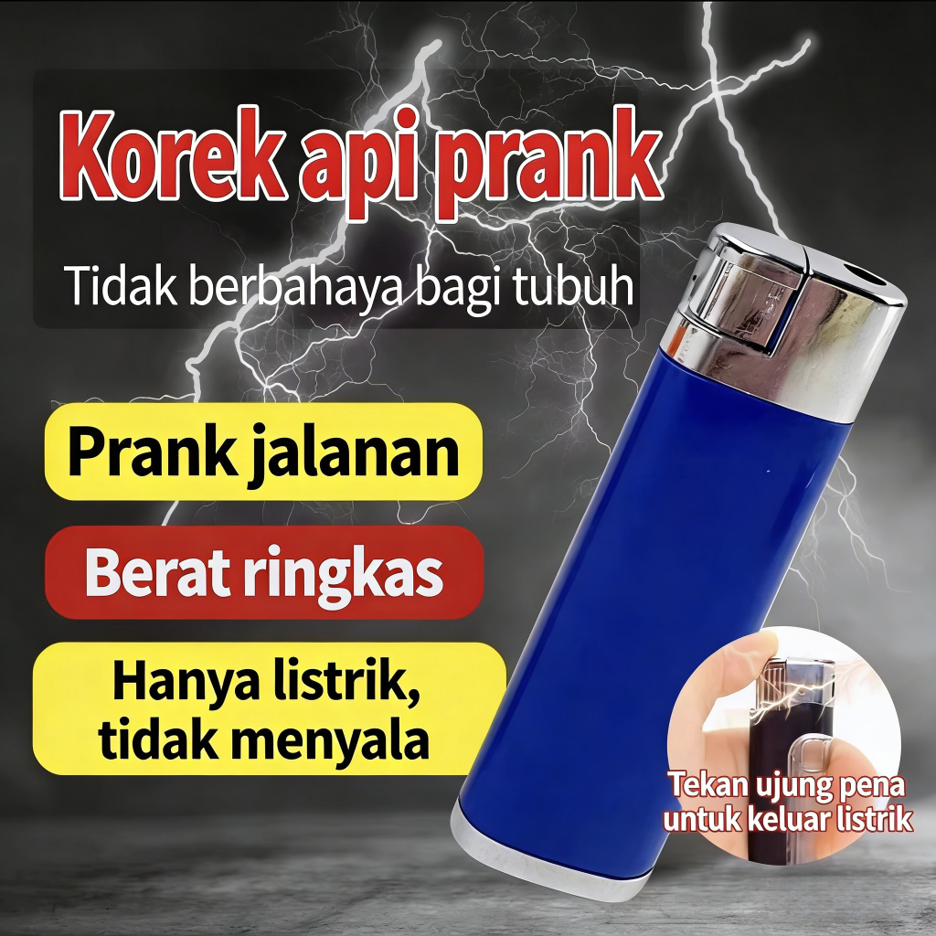 Mainan Korek Api Prank Listrik Kejut Listrik Lelucon Teman Family Sahabat Bahan Plastik Hbiuran/Main