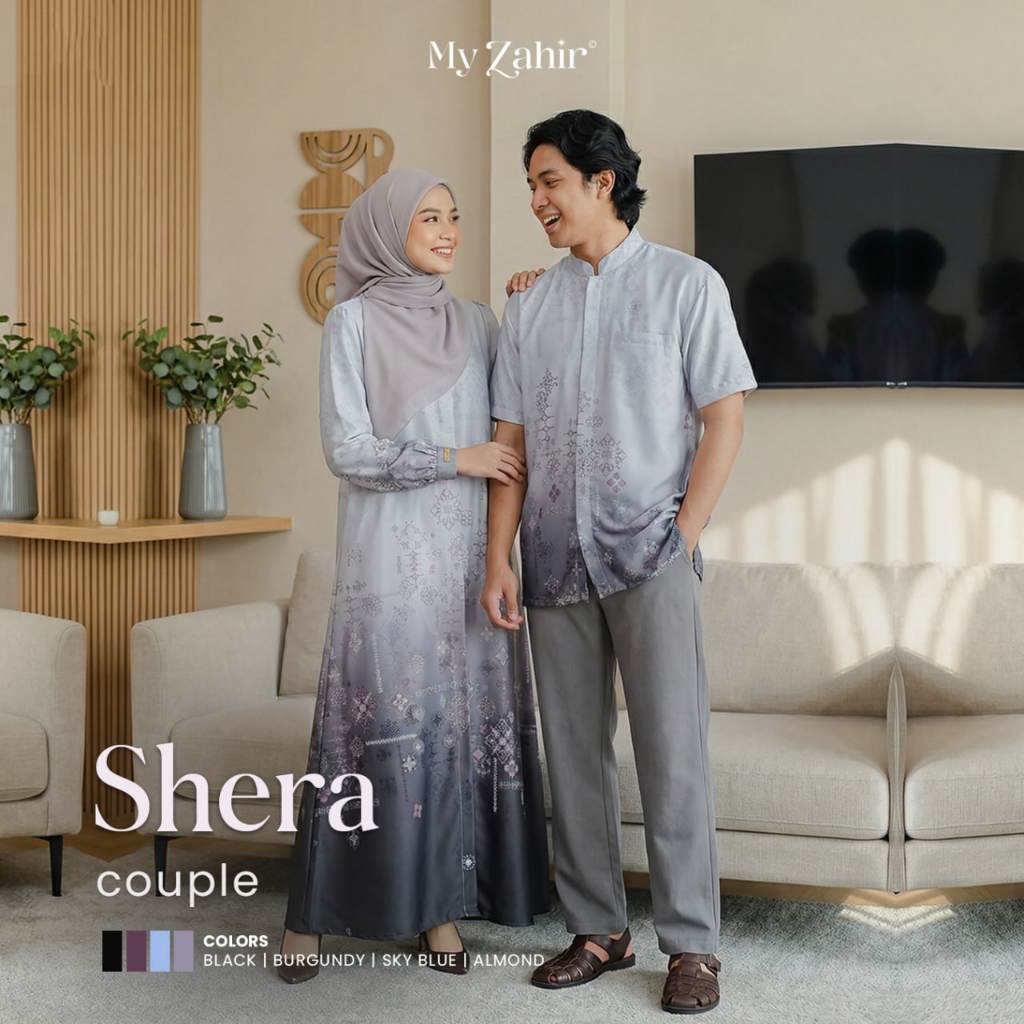Gamis Kondangan Simple Elegan - Batik Couple Pasangan - My Zahir Official Shera Dress