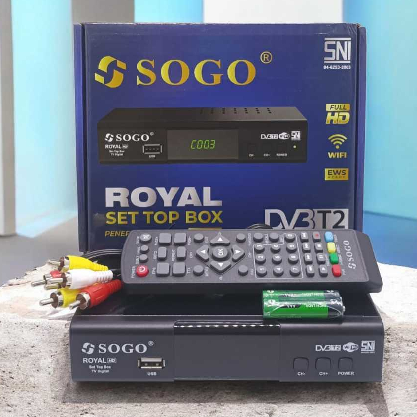 Set Top Box STB SOGO ROYAL Biru DVBT2