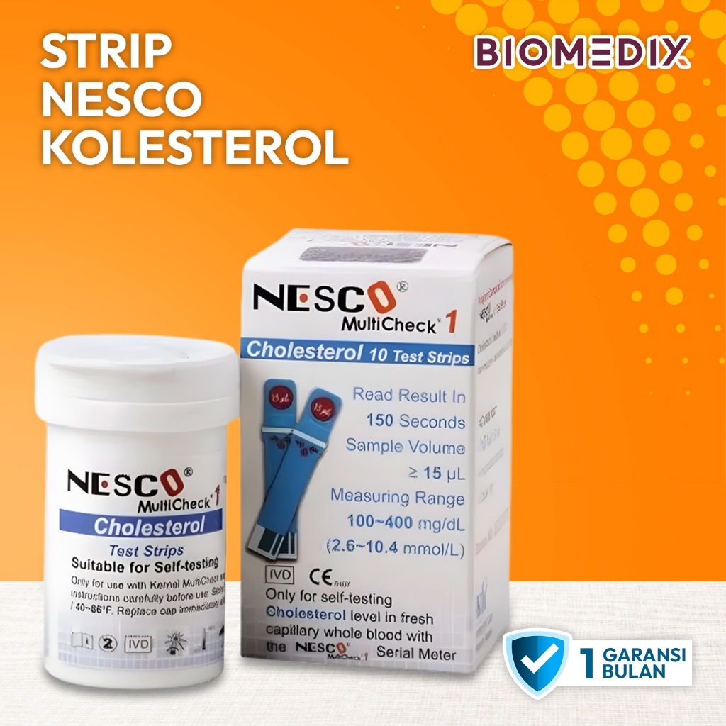 Refill Strip Kolesterol NESCO / Strip Nesco Kolesterol 10 Strip / Blood Cholestrol / Nesco / Tes Str