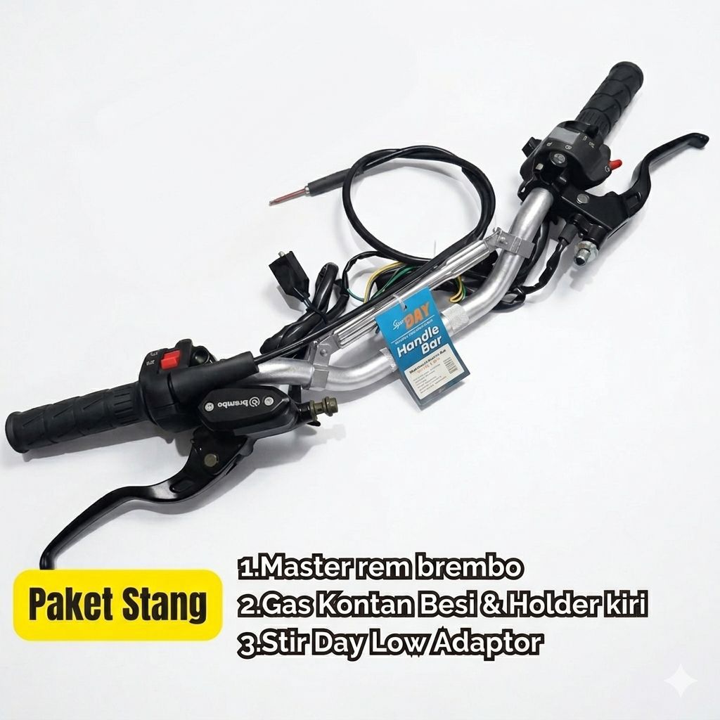 paket stang stir day low copy daytona  lengkap pnp GL MP TIGER holder ksr, Vixion, jalu ninja handgr