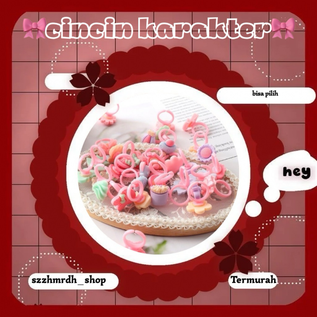 Paket Usaha Cincin Anak Karakter Aksesoris RANDOM