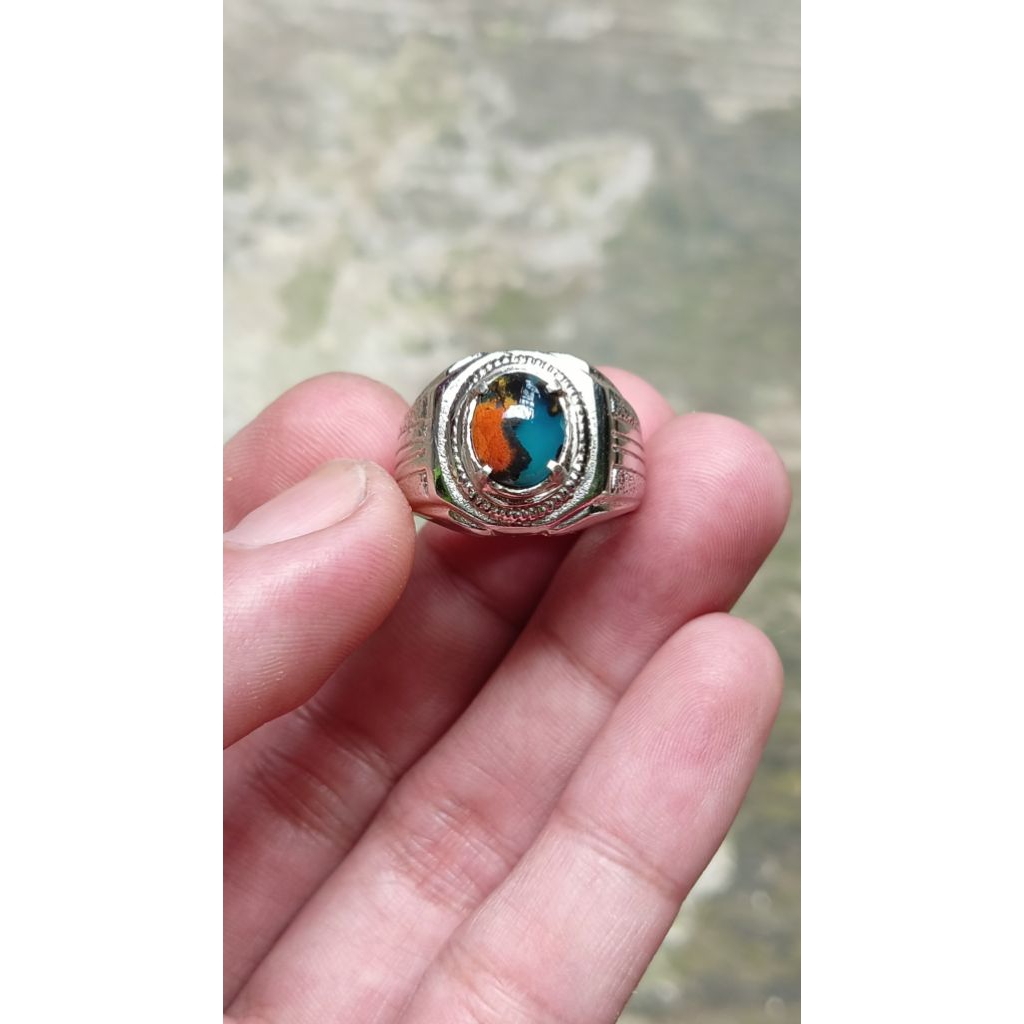 cincin bacan doko kembang motif pancawarna