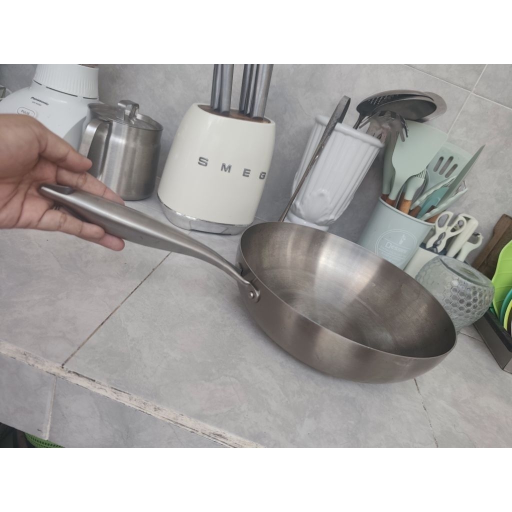 PRELOVED REMODA LIKE NEW WOK 30CM MUSLIM OWNER SUS304 5LAYER BERAT TEBAL SEKALI PAKAI FREEMIR GOLAM 