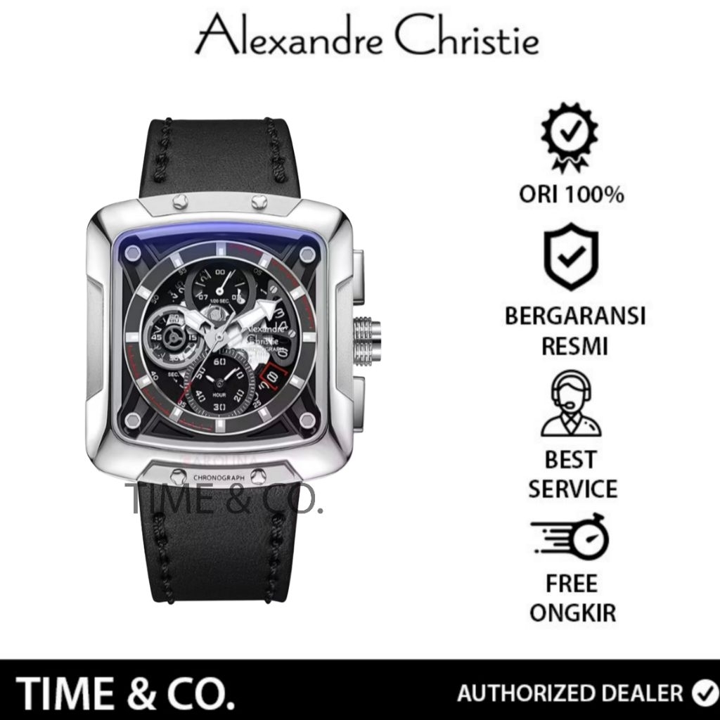 Jam Tangan Pria Alexandre Christie AC 3030 GCLSSBA AC3030 Original Leather Strap