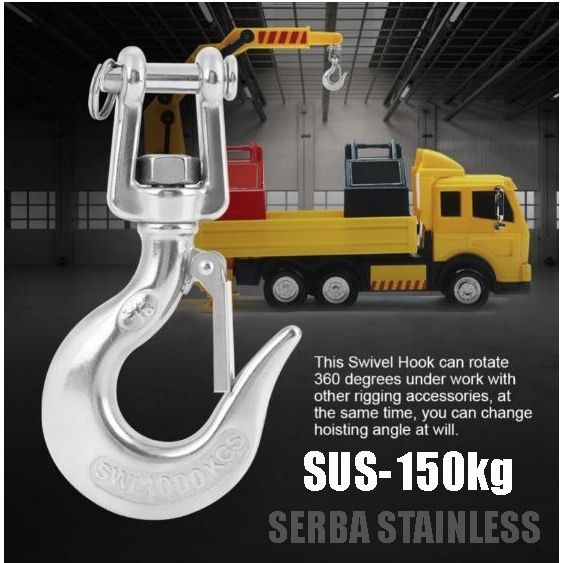 Stainless Steel 304 SS 304 SWIVEL LIFTING HOOK 150KG