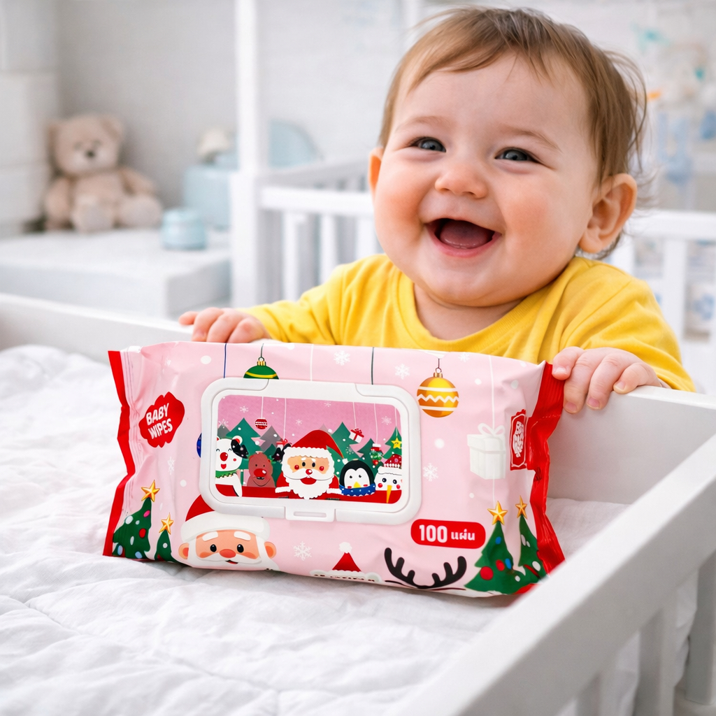 TISU QUEEN 1PCS Tissue Basah Jumbo Isi 100Sheet Dengan Penutup Flip Top Bahan Lembut & Aman untuk Ku