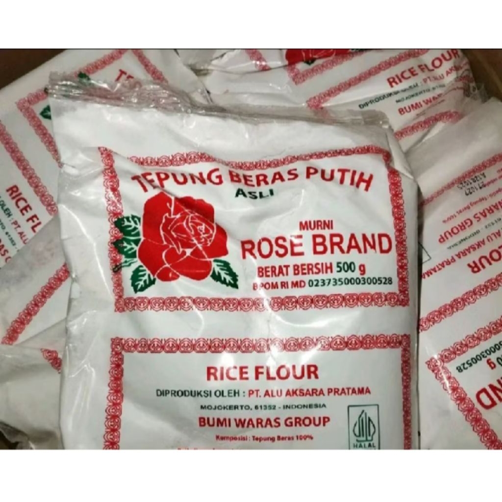 Tepung Beras Rose Brand 500gr / Tepung Beras Putih Mawar 1½ kg