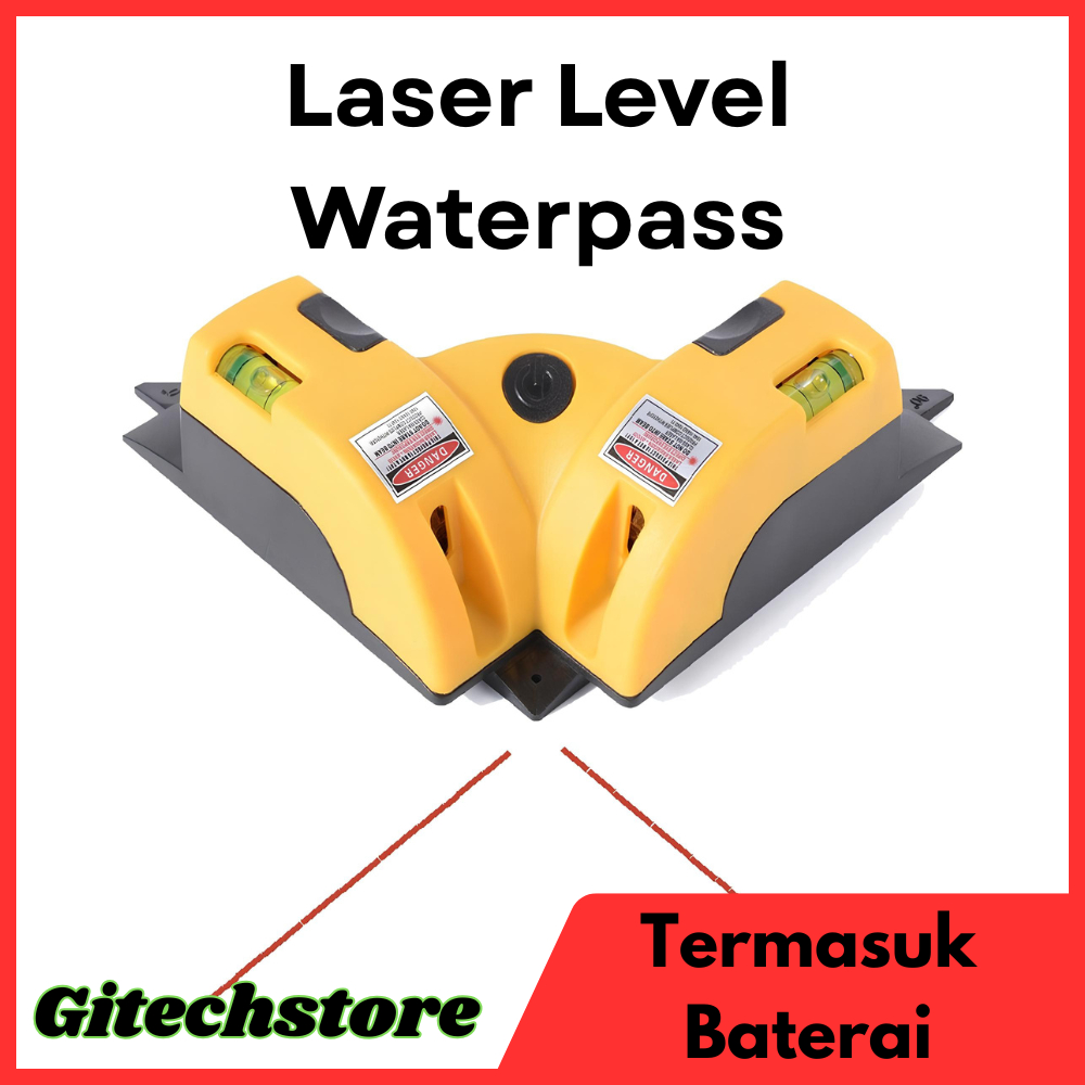 Laser Siku Sudut 90 Derajat / Laser Level Waterpass / Alat Ukur Siku / Laser Line