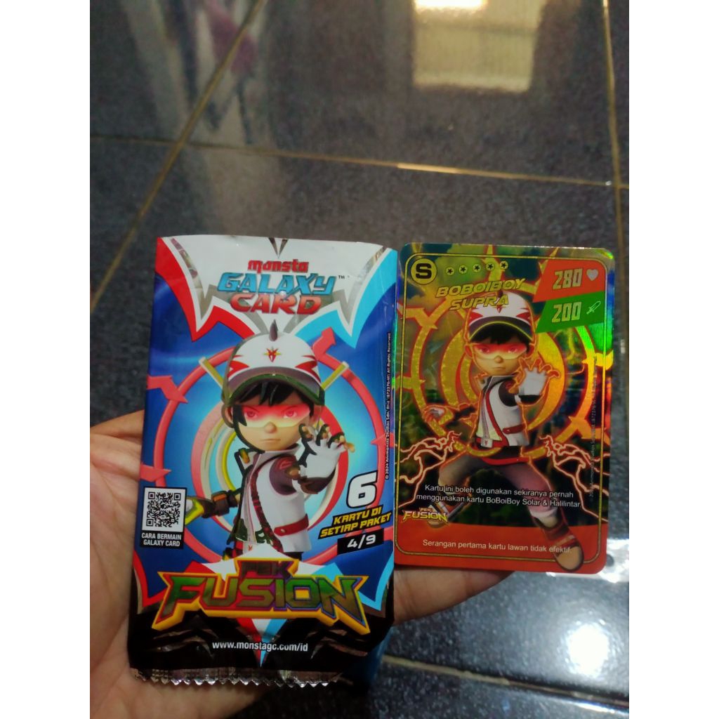 Kartu Boboiboy Pek Fusion Monsta Galaxy