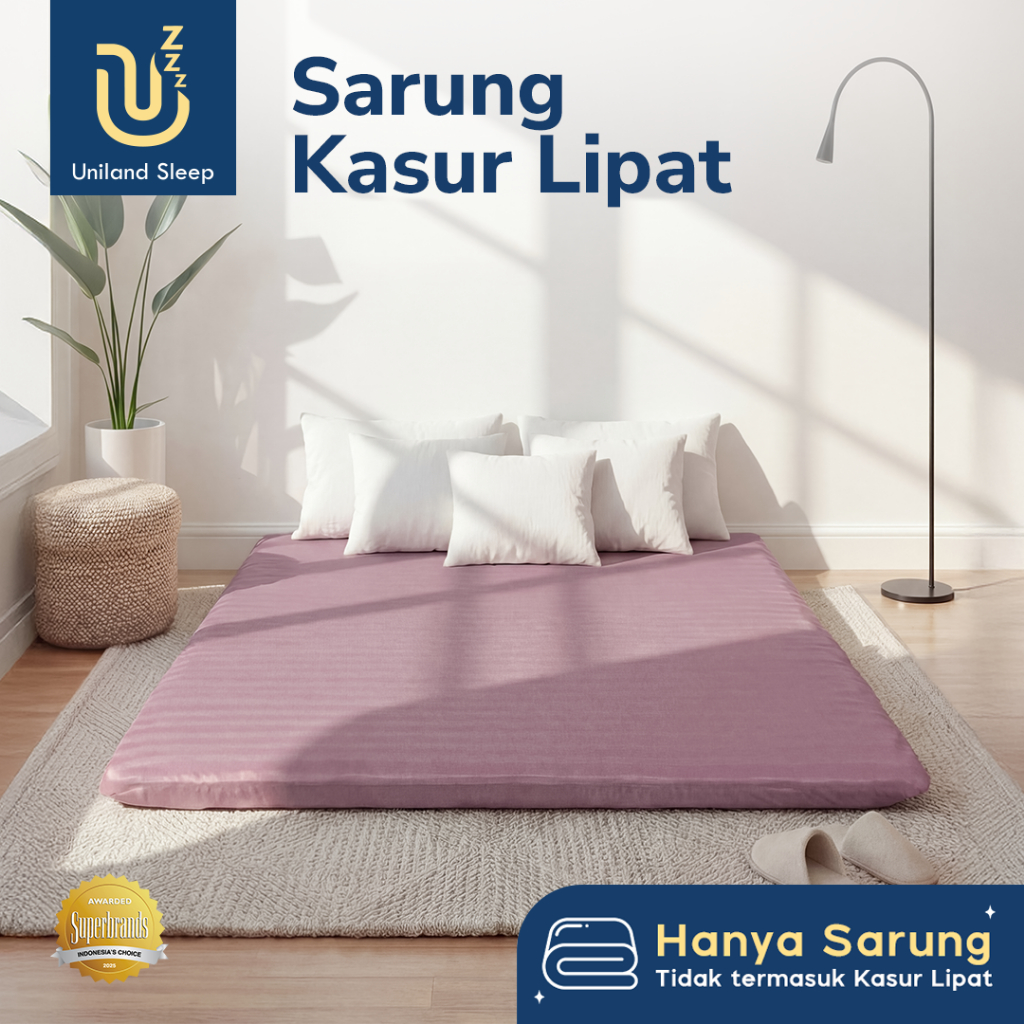 Uniland Sleep Sarung Kasur Lipat Travel Bed Mattress - Sprei Resleting