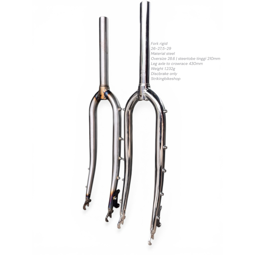 Fork Garpu Sepeda MTB Rigid Oversize 28.6 untuk 26 27,5 29 dan 700c