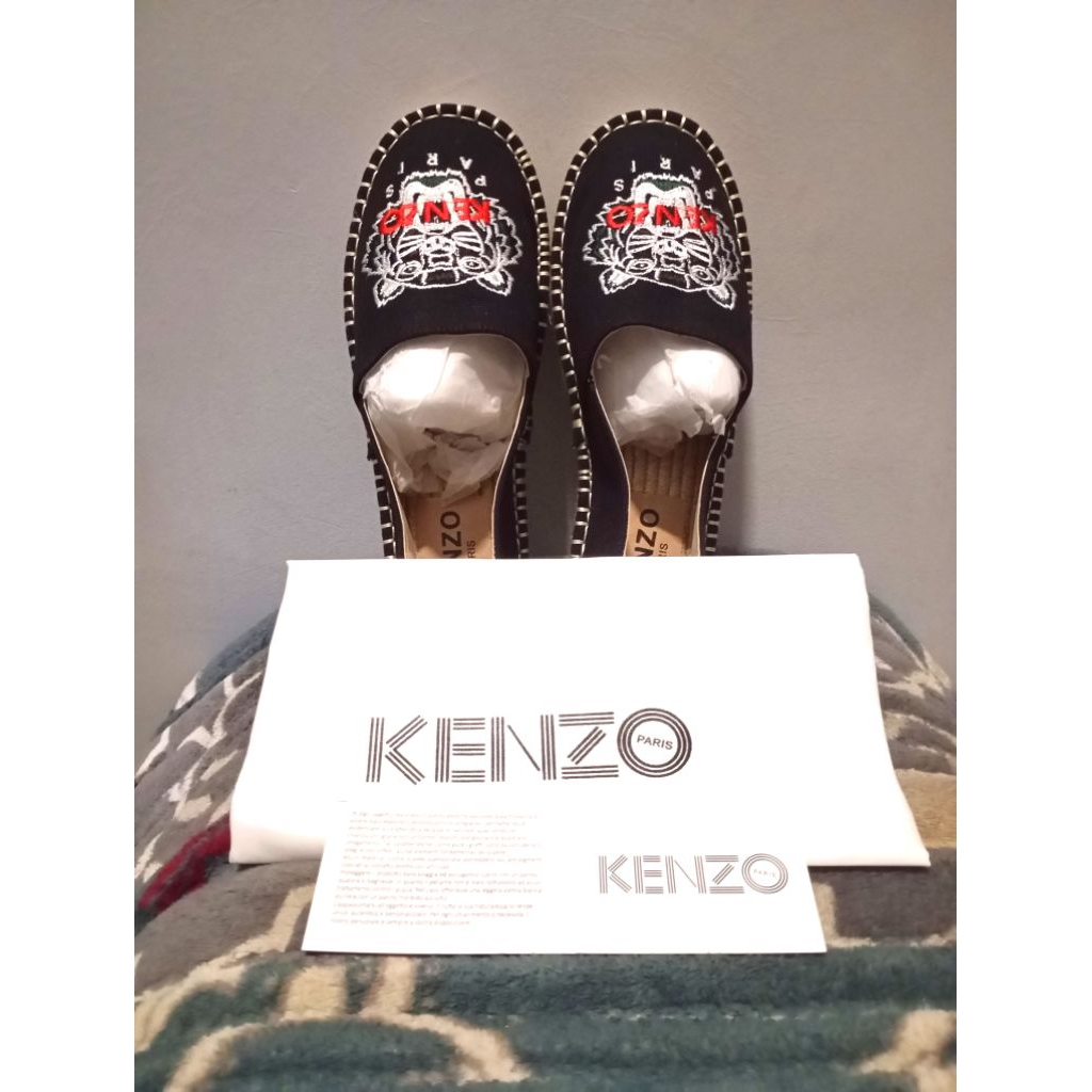 Kenzo Paris Tiger Head Espadrilles in black