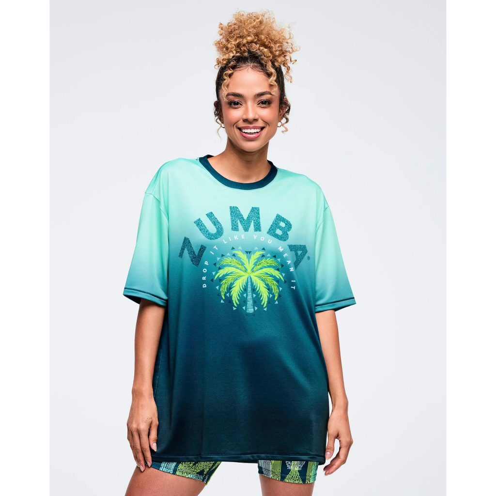 HOT NEW ITEM PAKAIAN ZUMBA TSHIRT ATASAN ZUMBA  WARNA GRADASI - SENAM ZUMBA UNISEX TERLENGKAP - D560