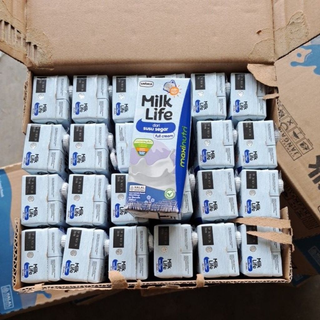 MILK LIFE ~ SUSU UHT FULL CREAM 1KARTON (24X200ML)