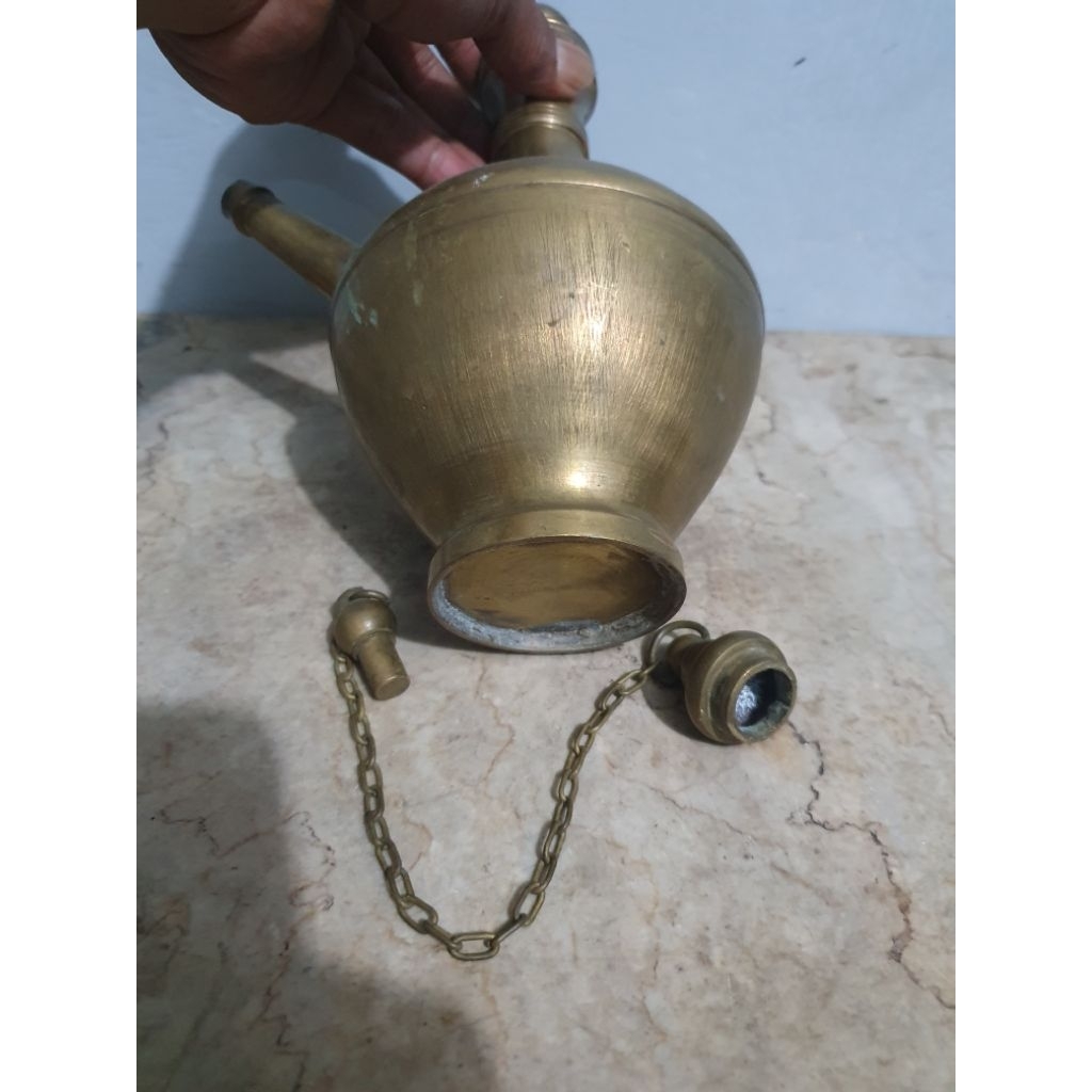 teko kuningan tebel antik