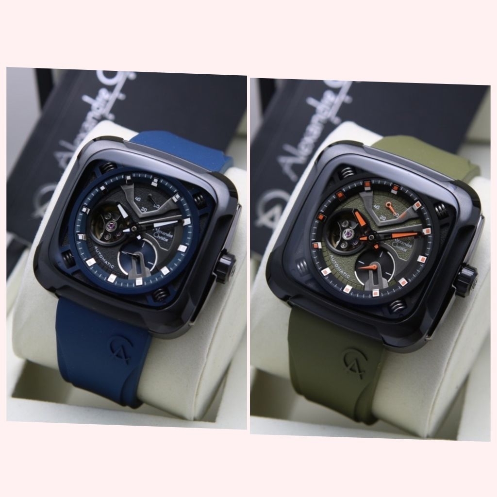 Alexandre Christie AC 6577/Ac6577 rubber  Jam Tangan Cowok  Original