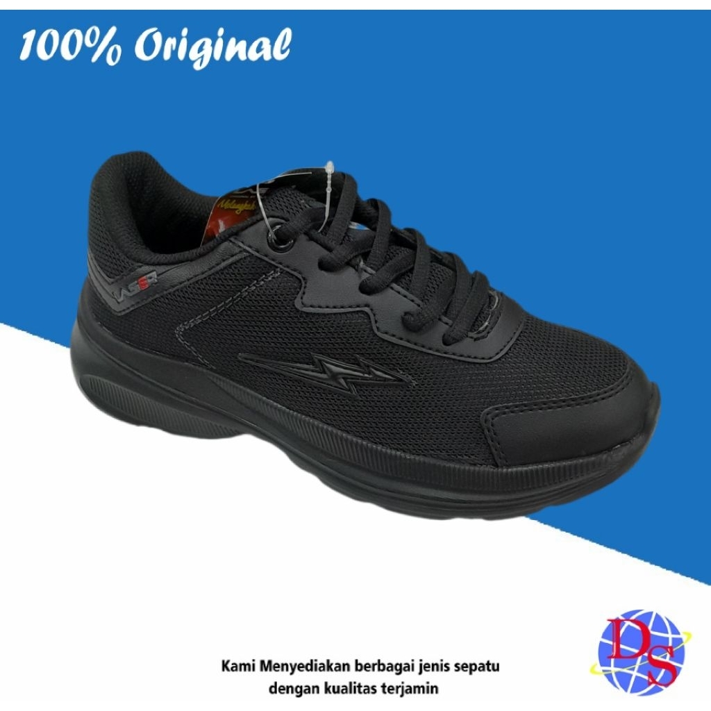 Sepatu Sekolah Anak Anak Tali Hitam Polos Laser Strom Jr Lc Sepatu Sekolah Anak SD