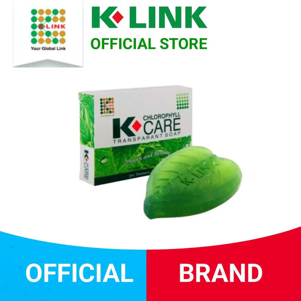 K Link Sabun Muka.Sabun Klorofil.K Care Transparant Soap.Sabun K Link Original 100 gram.K Care Chlor