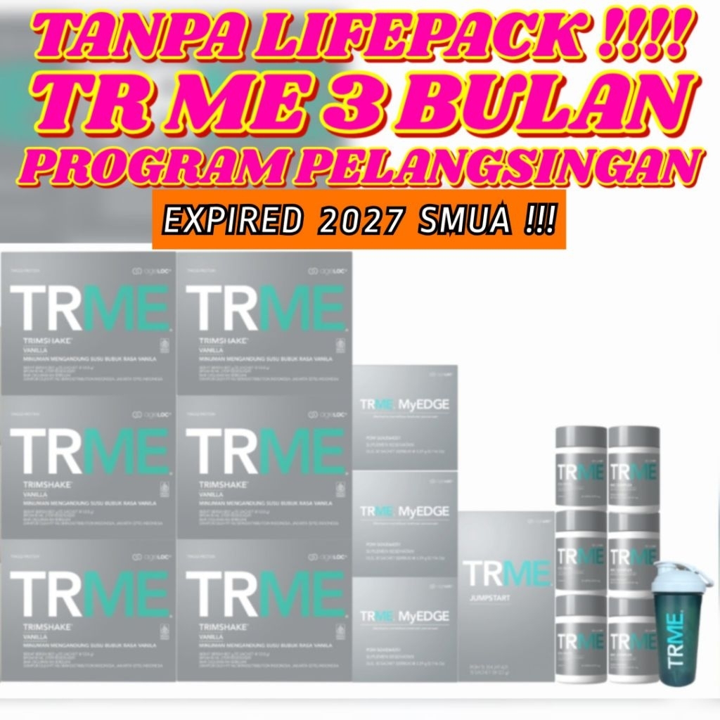 TANPA LIFEPACK ! 3 BLN TR ME PAKET DIET TERBARU nu    skin TR ME TWS TR90