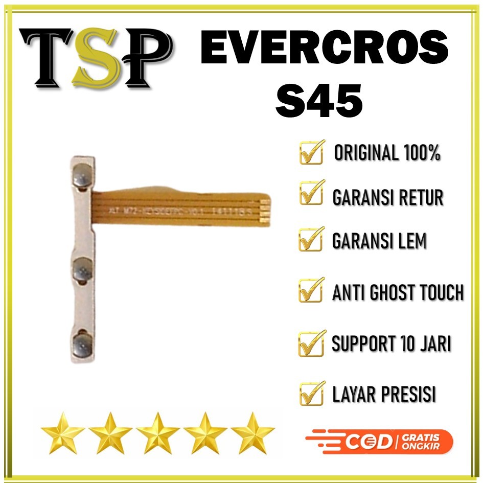 FLEXIBEL ON / OFF + VOLUME EVERCOSS S45 ORIGINAL 100%