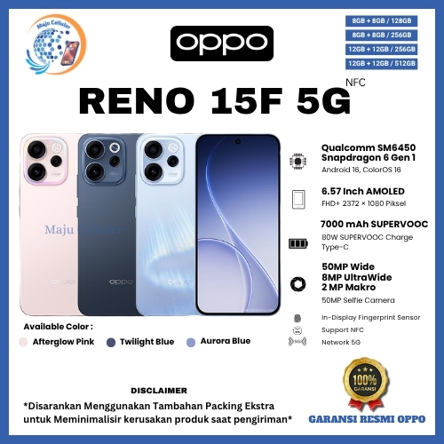 HP OPPO RENO 15F 5G 12/512GB, RENO 15F 5G 12/256GB, RENO 15F 5G 8/256GB & RENO 14F 5G 12/512GB