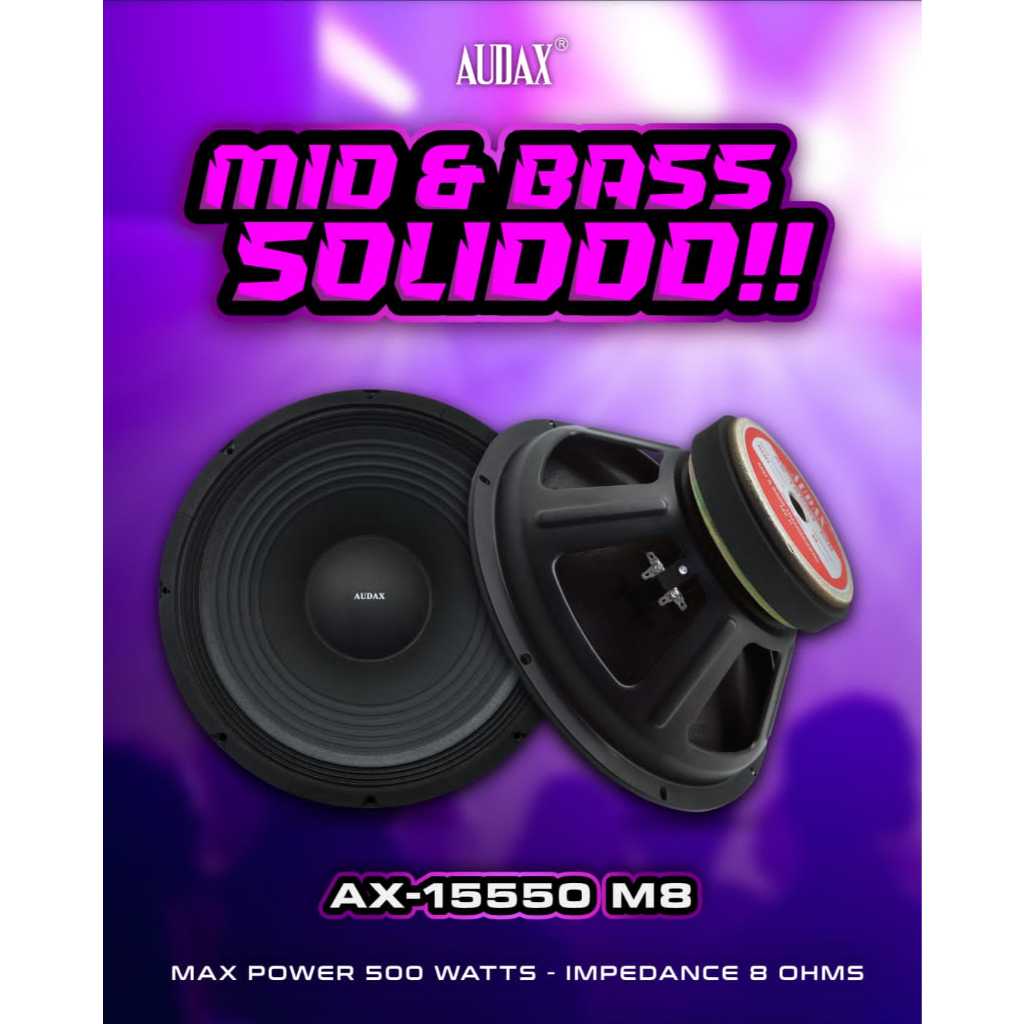 Speaker Audax Pasif 15 inch AX-15550 M8 MID & BASS Transducers MK II