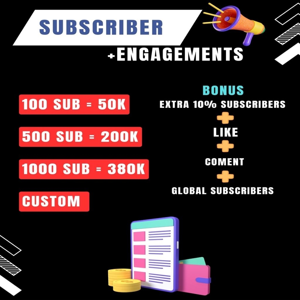 Produk Jasa Penambah Subscribers + Engagements + Like + komen + Share