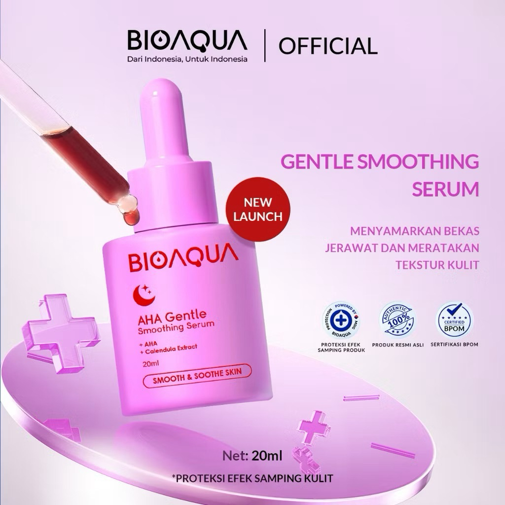 BIOAQUA Serum Acne AHA Gentle Exfoliating Smoothing Serum Wajah 20ml
