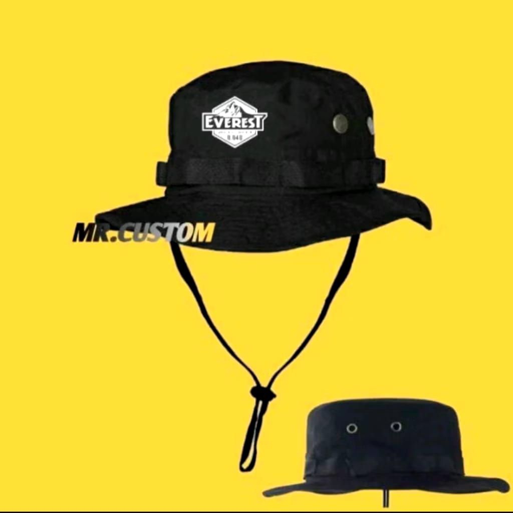 Topi Rimba Everest Topi Outdoor Topi Rimba Gunung Topi Hat Tali Premium Pria Wanita Original