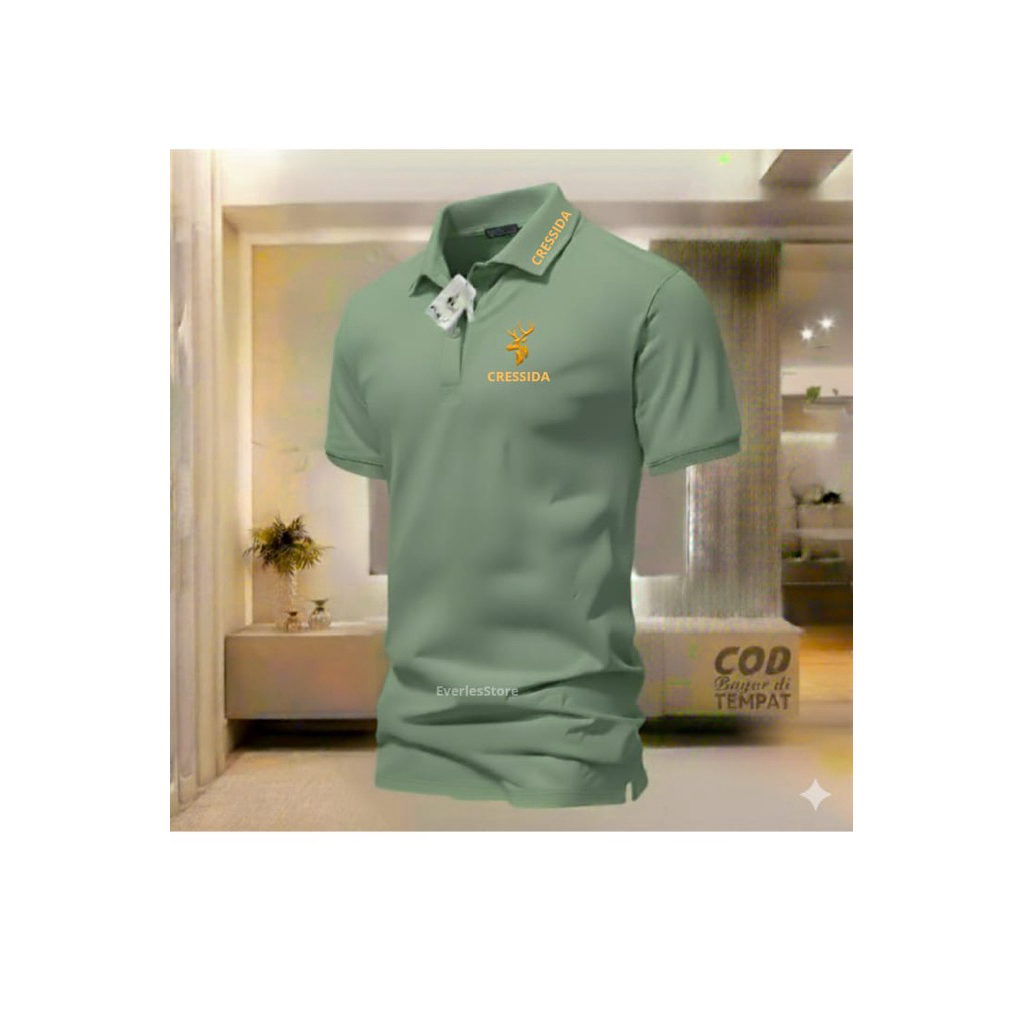 CANDU APPAREL-KAOS POLO COD-KAOS POLO KERAH  KANCING-KAOS KERAH SABLON CRESSIDA-KAOS KERAH CRESSIDA-