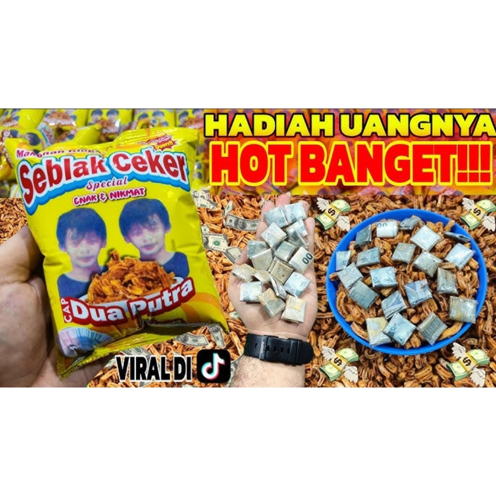 Snack Terbaru | Seblak Ceker Berhadiah | Kerupuk seblak berhadiah uang tunai - ciki berhadiah uang