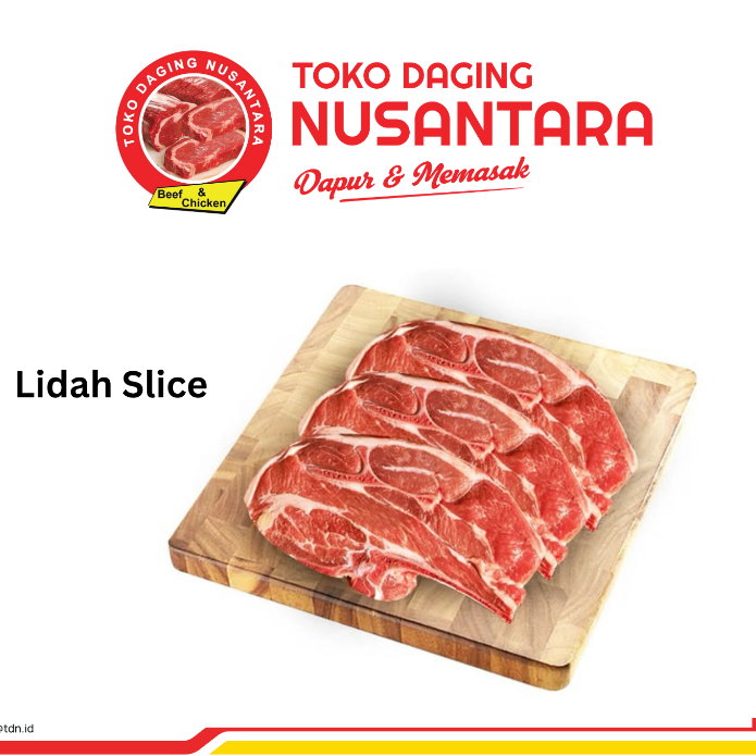 Tdn Lidah Slice 500 gram Lidah Sapi Potong Irisan Tipis Berkualitas