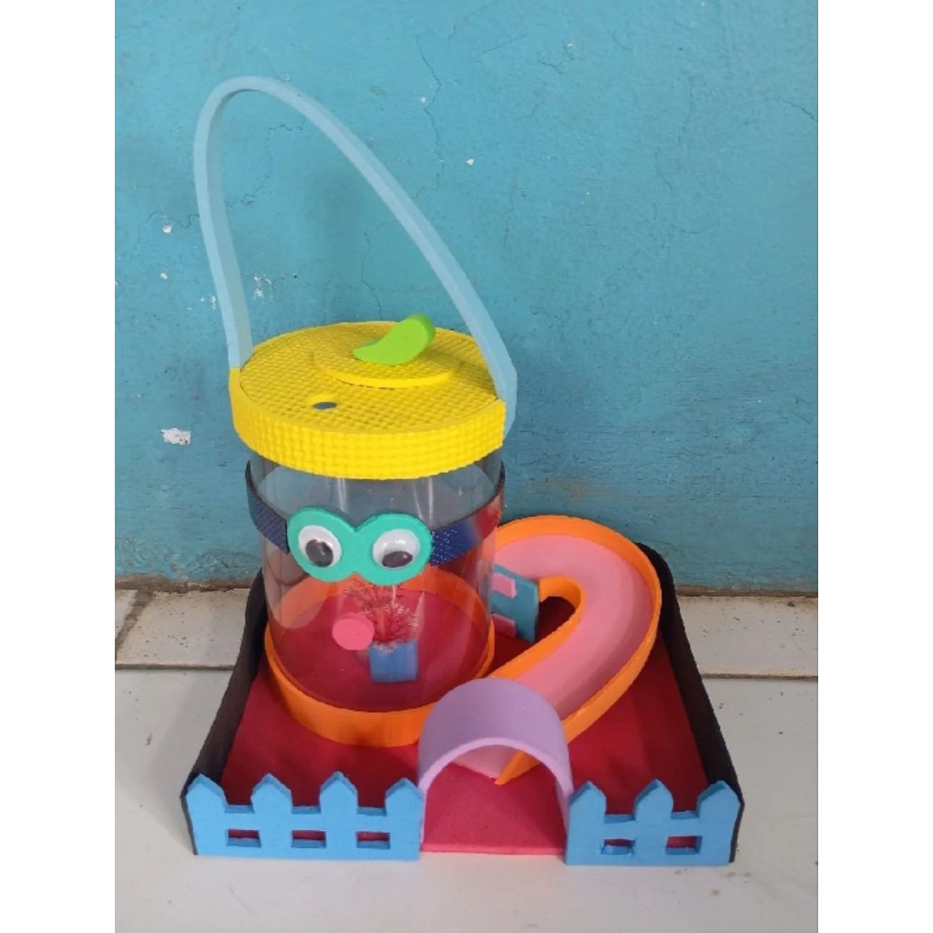 Rumah Kelomang Model Tabung + 5 kelomang warna warni