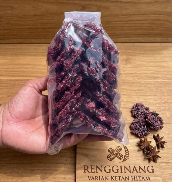 Rengginang ketan varian ketan hitam