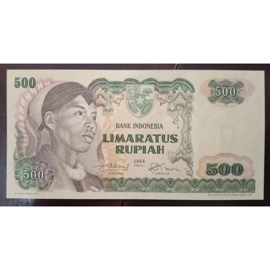 UANGKUNO 500  RUPIAH SUDIRMAN THN 1968