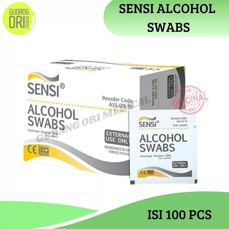 [KARTON] Alcohol Swab Sensi / Alkohol Swab / tissue Isi 120 Box