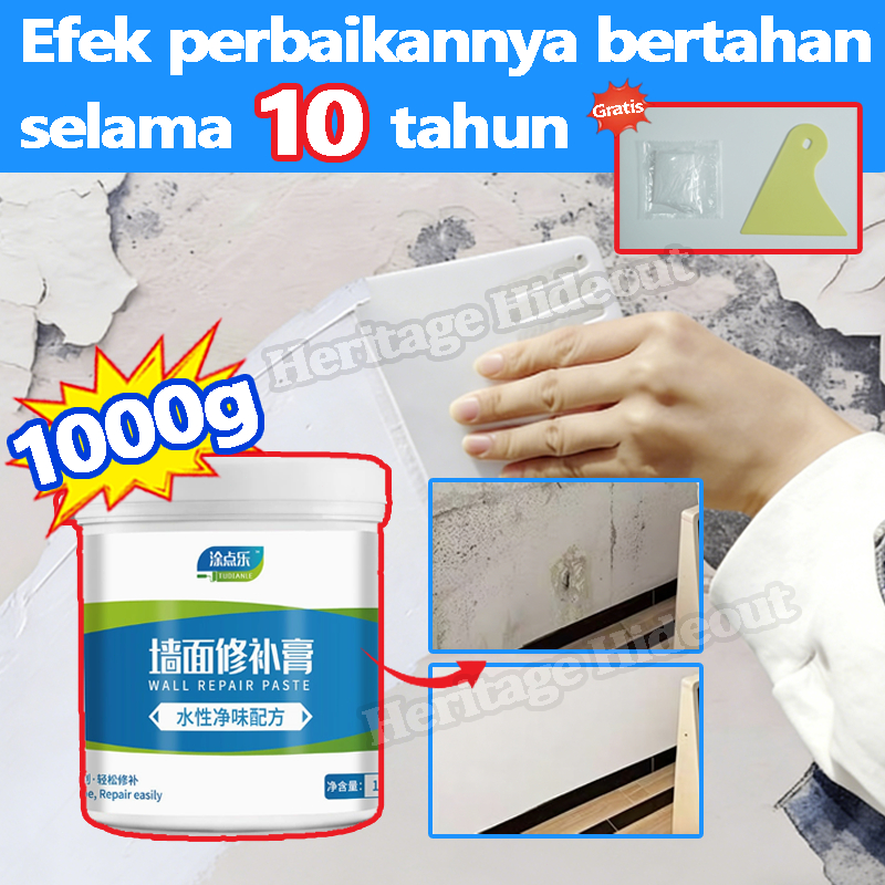 dempul tembok penambal tembok bolong Dempul instan tembok 1kg wall repair pasta Tahan air Anti jamur