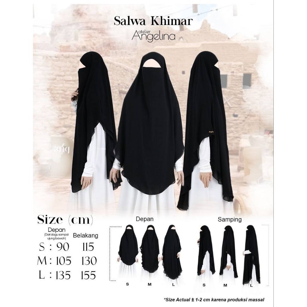 ATELIER ANGELINA FRENCH KHIMAR REJECT SALWA NAVY L