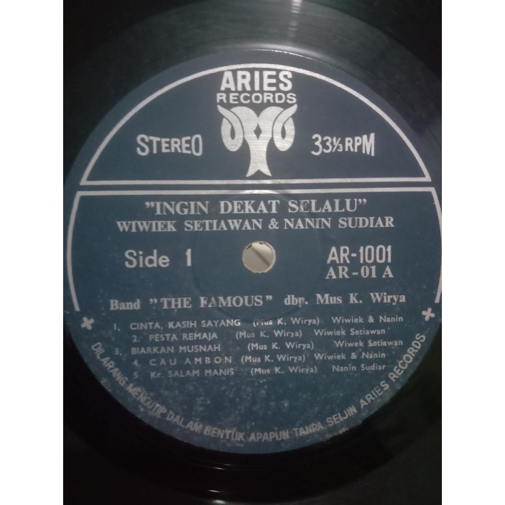 Piringan Hitam Musik Indonesia Nanin Sudiar Wiwiiek Setiawan Musik Mus K Wirya