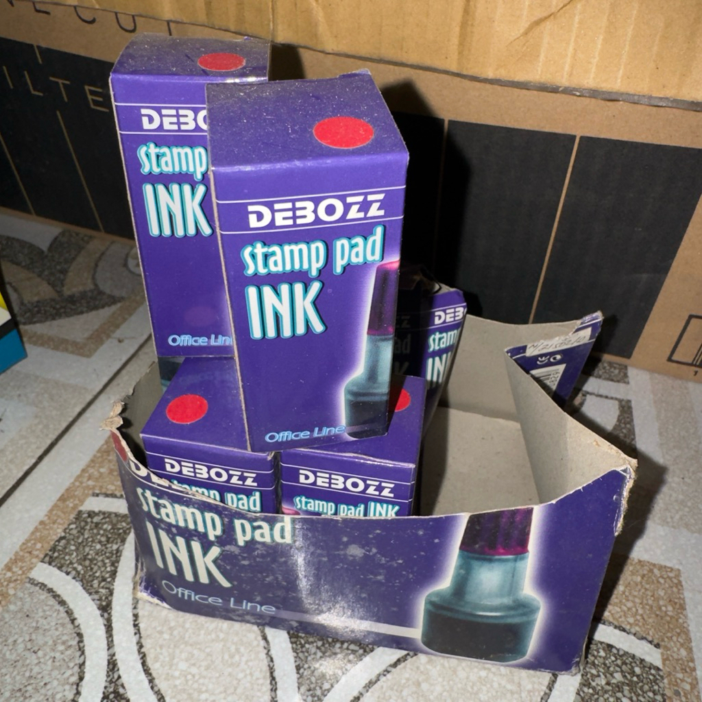 DEBOZZ STAMP PAD INK HITAM PALING MURAH