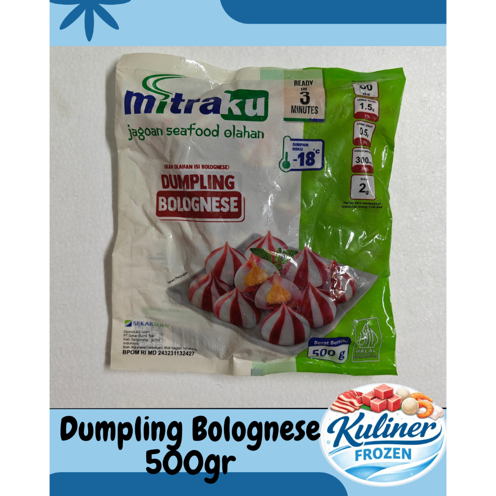 Mitraku Dumpling Bolognese 500gr | Frozen Food Dumpling