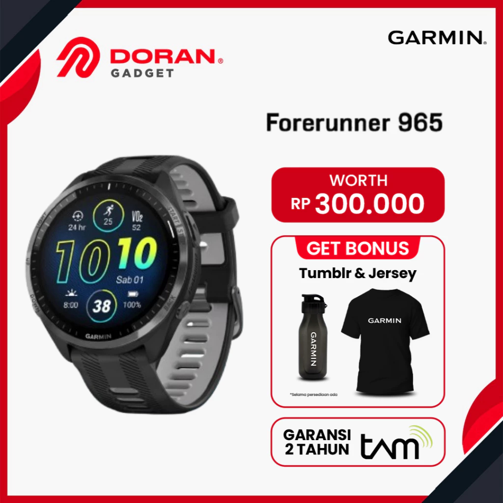 Garmin Forerunner 965 Fr 965 Running Watch - Garansi TAM 2 Tahun