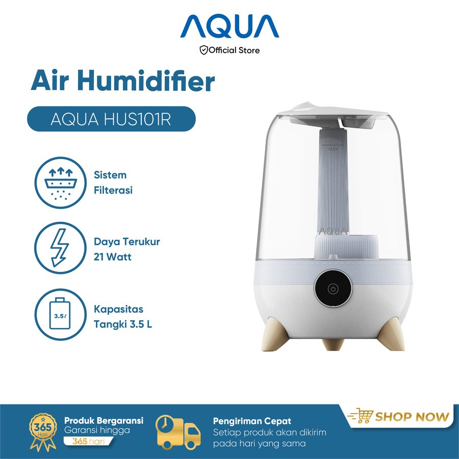 AQUA HUS101R 3.5L Humidifier with Essential Oil Diffuser Tray, Humidifying