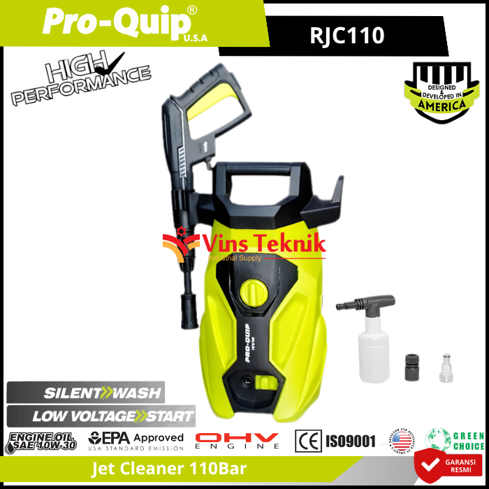 PROQUIP RJC110 High Pressure Washer 110Bar Jet Cleaner Silent Wash RJC 110
