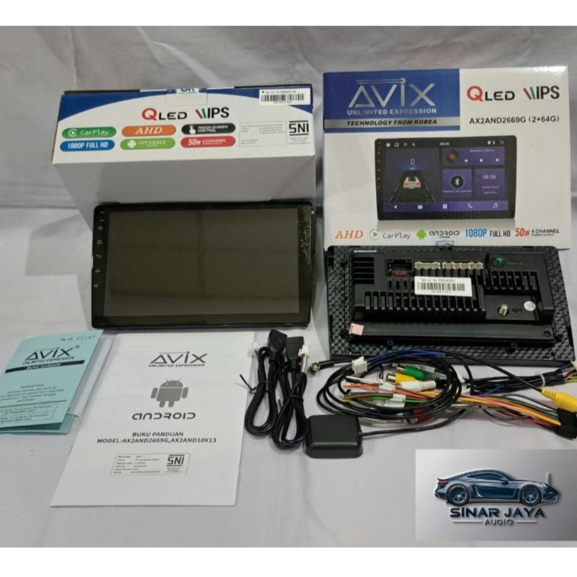 Head Unit Android 9 Inch AVIX AX2AND2669G RAM 2+64 GB