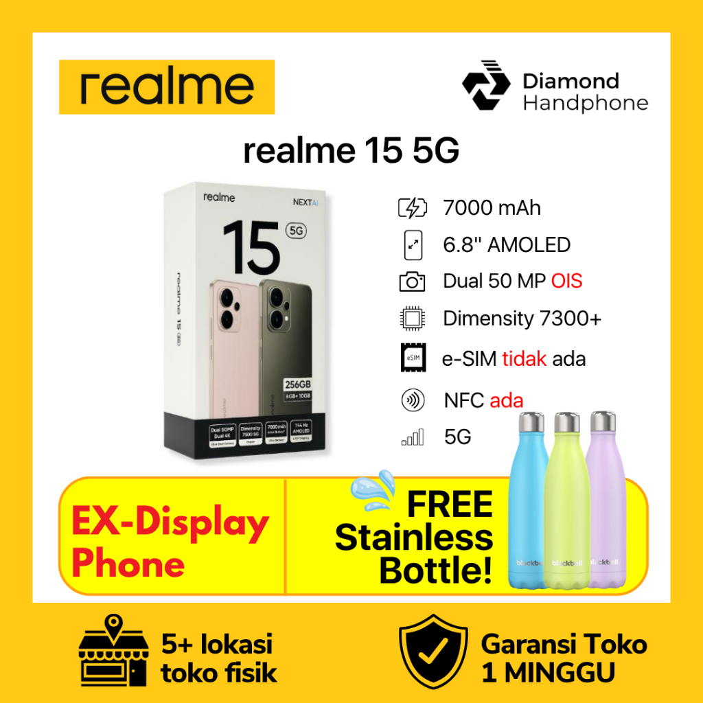 Realme 15 5G 8/256 8/256GB 8GB 256GB *EX-DEMOLIVE*