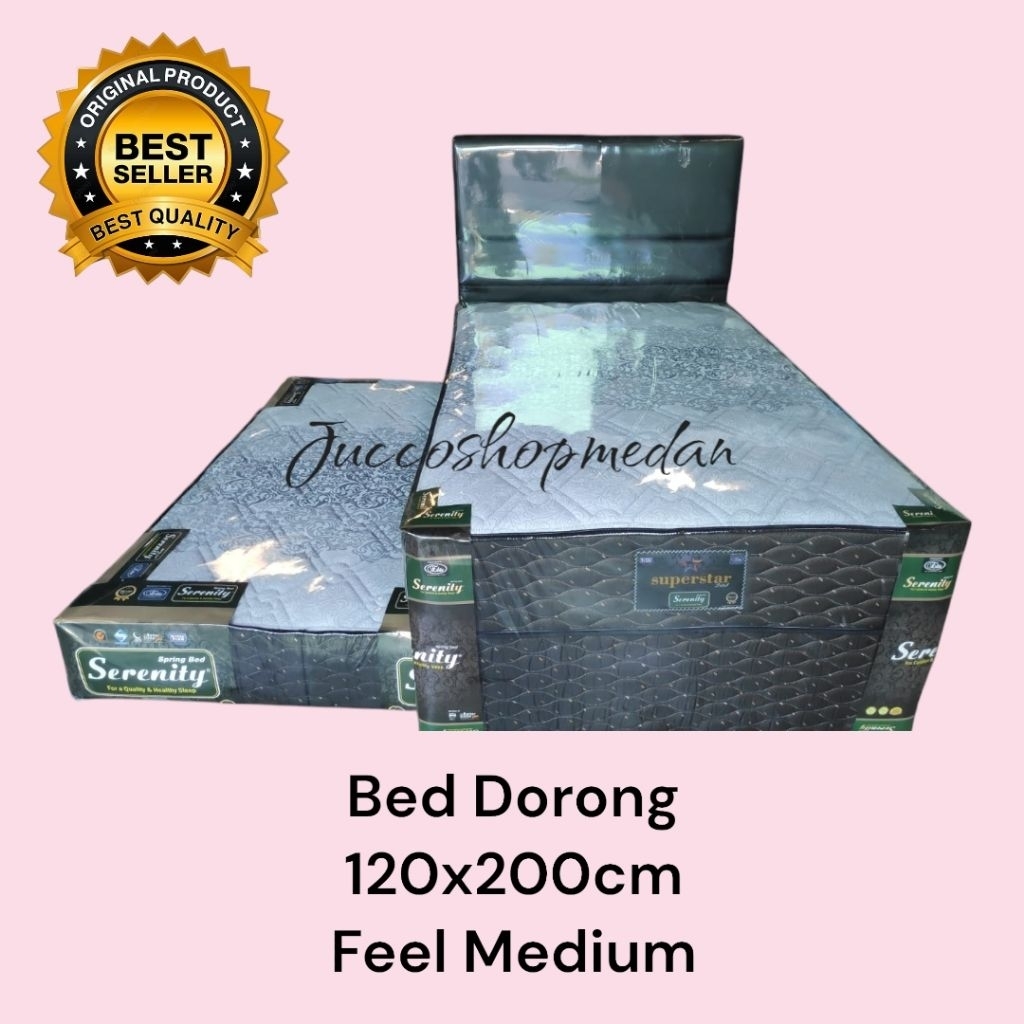 [ Golden Furniture ] Bed Dorong Serenity 2in 1 - Springbed 2in1 Sorong Serenity by Elite Springbed -